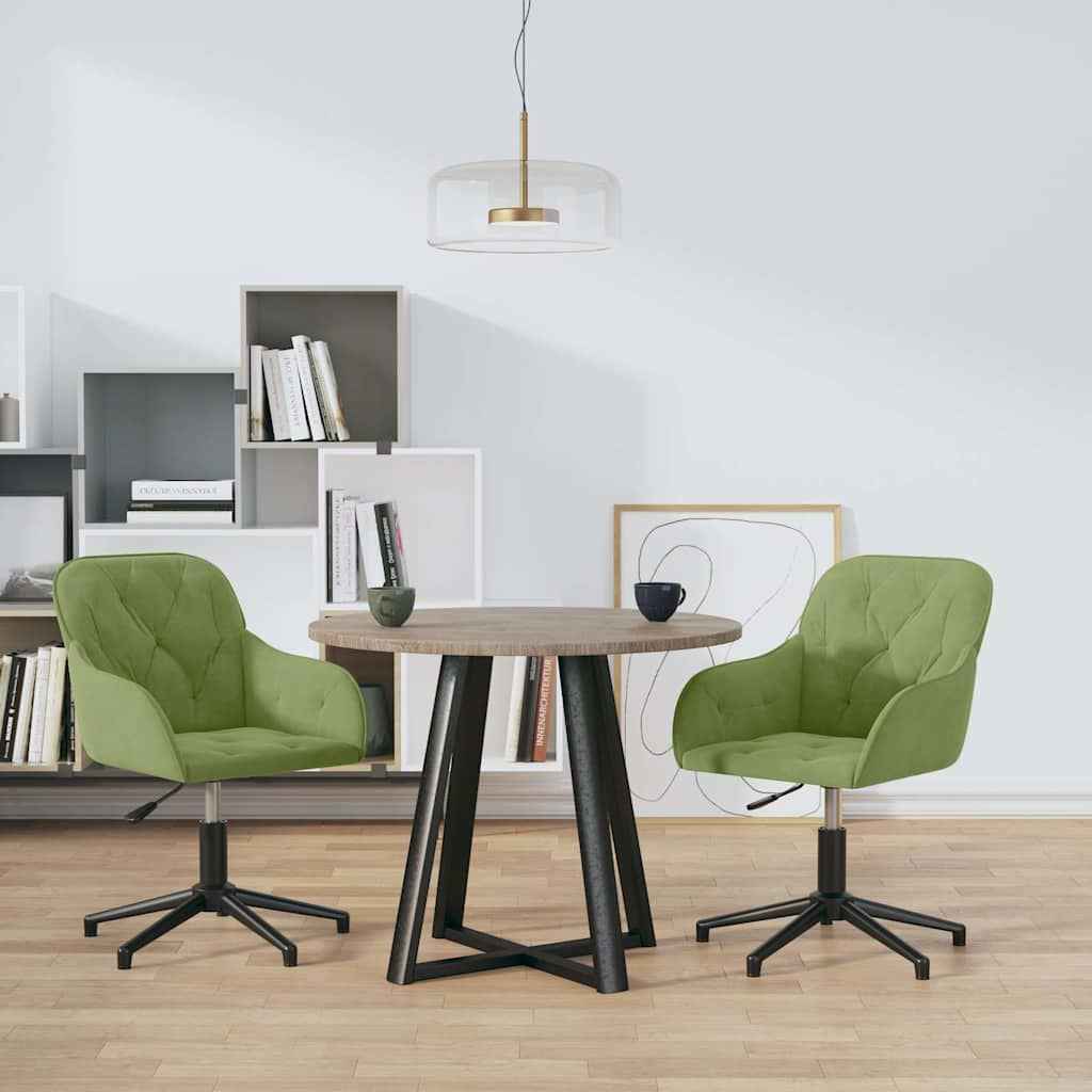 vidaXL Cadeiras de jantar giratórias 2 pcs veludo azul